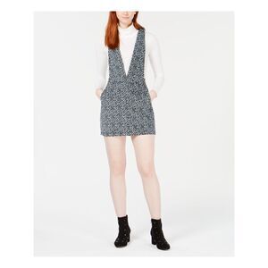 T.D.C. Womens Green Printed Sleeveless V Neck Mini Dress Size: M